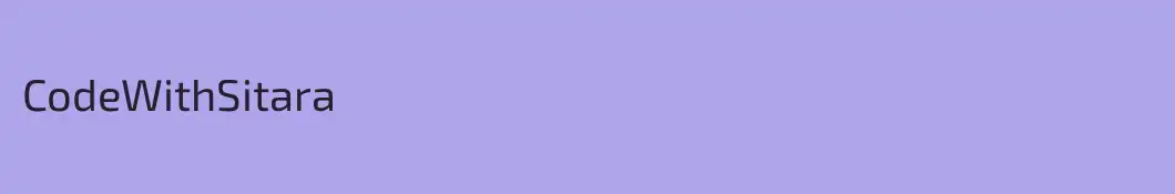 CodeWithSitara
