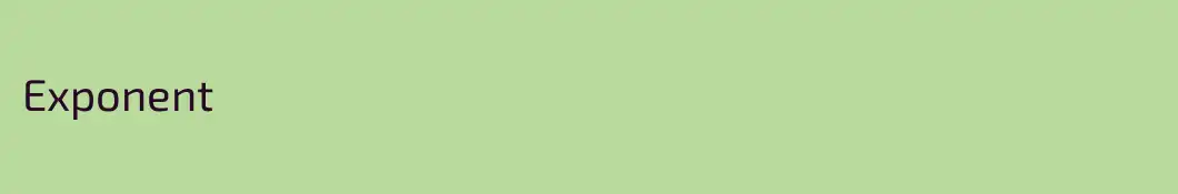 Exponent