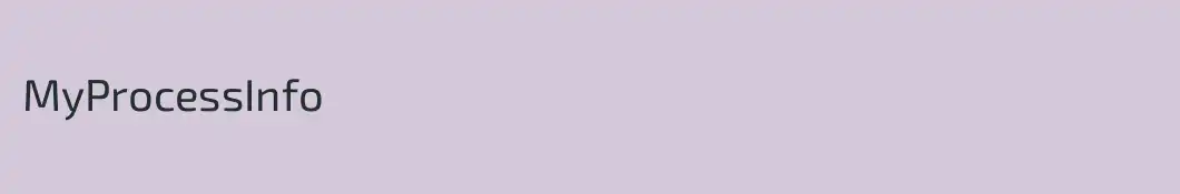 MyProcessInfo