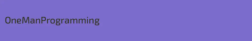OneManProgramming