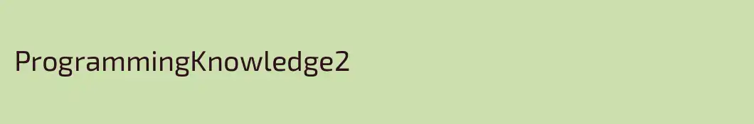 ProgrammingKnowledge2