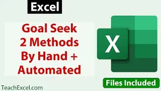 Goal Seek in Excel - 2 Methods - Automated and By Hand