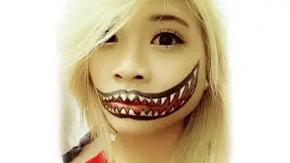Last Minute Creepy Cute Smiling Halloween Makeup Tutorial