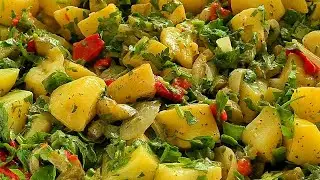 İkindi Çayına Yaptım 🥇 HERKES  HAYRAN KALDI 🥇 SIRRI SOSUNDA 🤫  Patates Salatası Tarifi