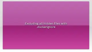 Excluding all hidden files with .dockerignore