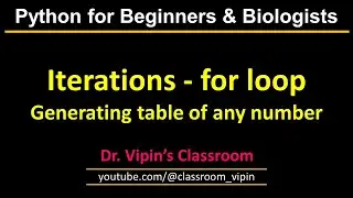 for loop - I Generate table of any number, to any number of times I Python 6