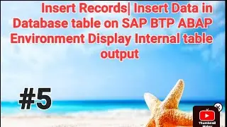 Insert Records | Insert Data into Table on SAP ABAP BTP Environment via ADT Eclipse using ABAP Class