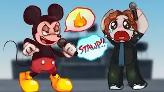 RAP BATTLING as MICKEY on ROBLOX VOICE CHAT