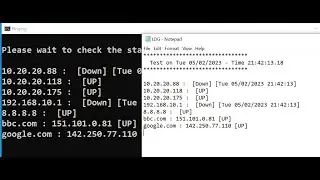 Ping Multiple IPs from Text file and Save Log file | Ping multiple IPs and output the result file |