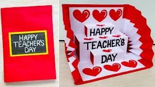 DIY Teacher's day pop-up card ideas // Happy teacher's day greetings card handmade