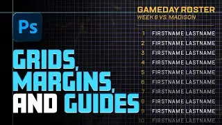 Beginner Photoshop Tutorial | Aligning with Grids, Guides, and Margins