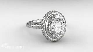 3D Diamond Ring 360 animation
