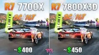 Ryzen 7 7800X3D vs Ryzen 7 7700X - Test in 10 Games