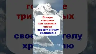 Всегда говорите три главных слова своему ангелу хранителю