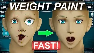Blender Facial Weight Painting - (FAST!!)