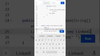 Singly Linked list in Java #javaprogramming #codingguru #youtubeshorts😎😎