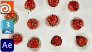 Houdini, 3ds Max & After Effects | Strawberry Crown Splash