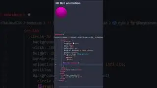 HTML & CSS 3D Ball Animation 