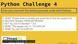 Python challenges  ‐ level 1 challenge 4