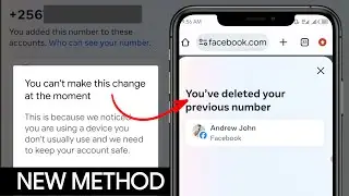 Fix You can't make this change at the moment Facebook Number Remove Problem 2024