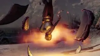 Baldur's Gate 3 - Prologue: Tieflinge Leader and Drow Watch Nautiloid Crash Tav Fall Cutscene (2020)