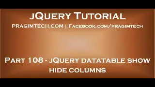 jQuery datatable show hide columns