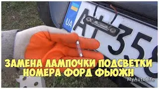 Замена лампочки подсветки номера Форд Фьюжн | MyAutoLife
