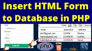 How to Connect HTML Form with MySQL Database using PHP | Insert HTML form Data to MySQL Database PHP