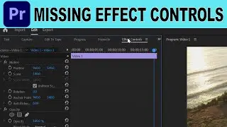 How to Restore Missing Effect Controls Panel in Adobe Premiere Pro