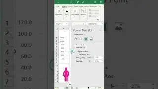 How to create filled shape chart in Excel