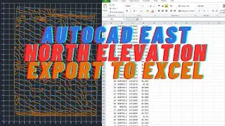 Autocad data east north and elevation export to excel