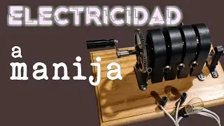 Electricidad a manija (magneto de teléfono antiguo)