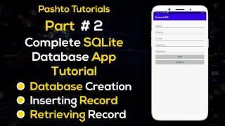 2. Android Sqlite Complete App Tutorial - Sqlite database creation and Insert Record | Pashto