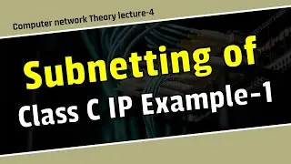 Subnetting of class C ip example-1 in bangla\subnetting in bangla\computer network Bangla tutorial.