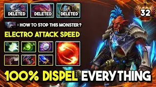 ELECTRO ATTACK SPEED LATE GAME Troll Warlord Max Slotted Item Build 100% Dispel Everything DotA 2