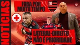 PÉSSIMA NOTÍCIA NO FLAMENGO! JOGADOR TEM LESÃO! DIRETORIA NÃO PRIORIZA CONTRATAR LATERAL-DIREITO! E+