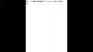 # To create a text file #python #basics