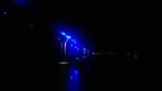 Светящийся мост через Волгу