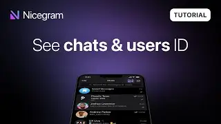 Get User, Group or Channel ID in Nicegram - #1 Telegram client!