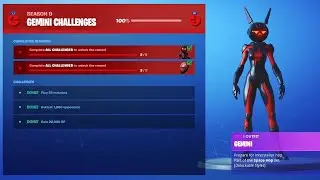 The NEW GEMINI Skin CHALLENGES in Fortnite...