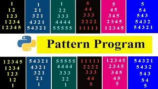 Number Pattern | Part 2 | Python Pattern Programs