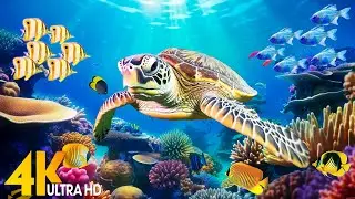 Ocean 4K - Sea Animals for Relaxation, Beautiful Coral Reef Fish in Aquarium(4K Video Ultra HD) 
