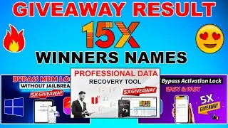 🎁😍🎉 Giveaway Winner of  Stellar Data Recovery Software | Tenorshare 4MeKey/4uKey iCloud/MDM Bypass