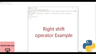 Python- Right shift operator Example