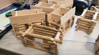 Макет деревянного дома в домашних условиях)
