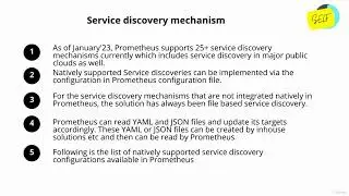 Service discovery mechanisms