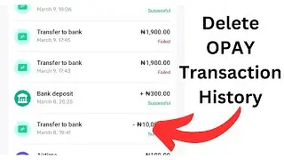 How to delete transaction history on opay