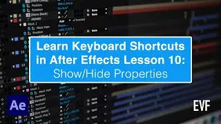 Learning Keyboard Shortcuts in After Effects Lesson 10: Show/Hide Properties in Timeline