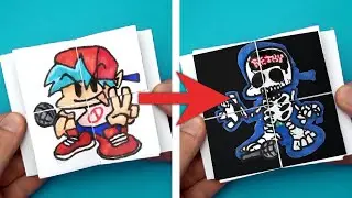 BOYFRIEND GAME OVER SCREEN TRANSFORMATION - FRIDAY NIGHT FUNKIN' FNF Creation - Paper Craft #shorts