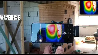 Полное тестирование характеристик каминопечи с ХК тепловизором. Расчет КПД и график температур.